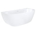 Keeto Back-To-Wall Acrylic Bath with Overflow, 1700mm