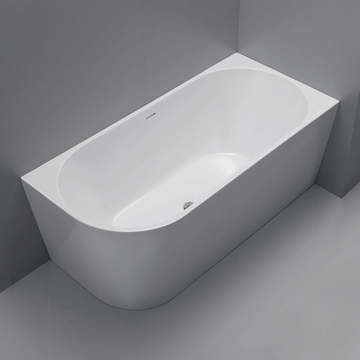 Isabella Left-Hand Acrylic Corner Bath with Overflow, Gloss White, 1500mm