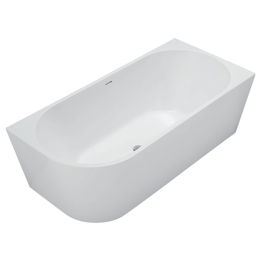 Fienza Isabella Left-Hand Acrylic Corner Bath with Overflow, Gloss White, 1700mm