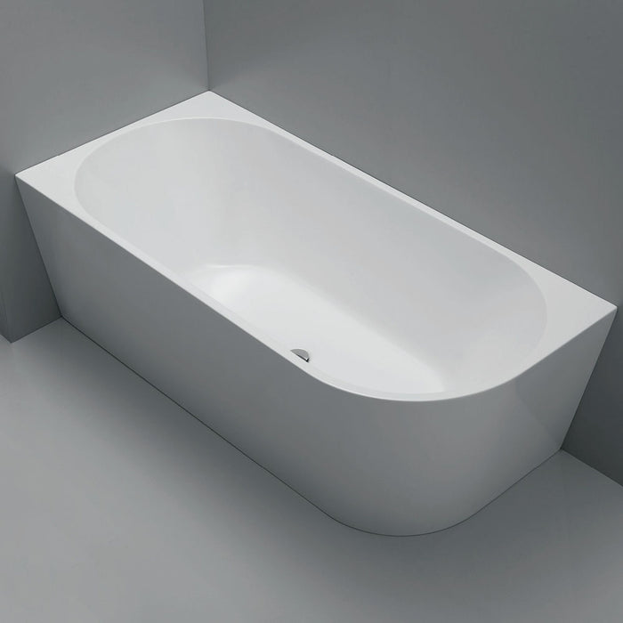 Fienza Isabella Right-Hand Acrylic Corner Bath, Gloss White, 1700mm