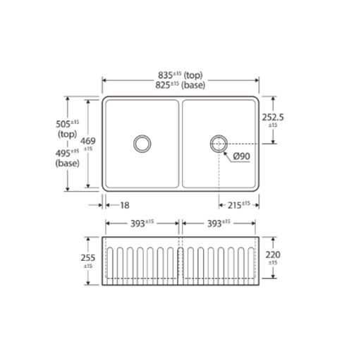 Fienza Charlton Double Butler Sink