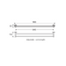Fienza Kaya Double Towel Rail, 900mm, Chrome