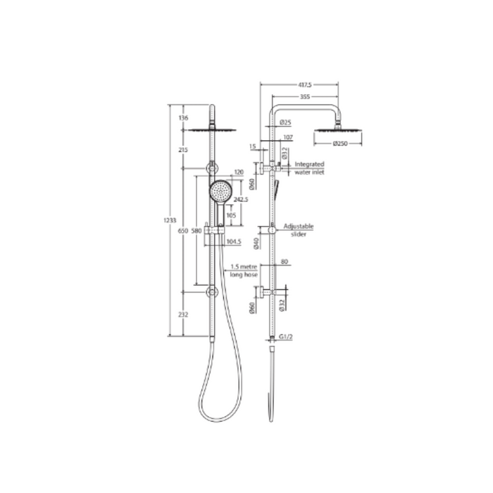 Fienza Stella Multifunction Twin Shower