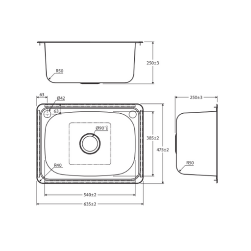 Fienza Tiva 45L Laundry Sink