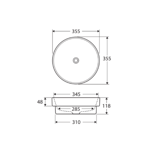 Fienza Reba Semi-Inset Basin