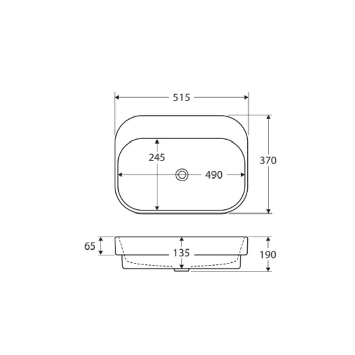 Fienza Parisa Semi-Inset Basin