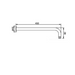 Chris Shower Arm - Straight 450MM Round Arm Only