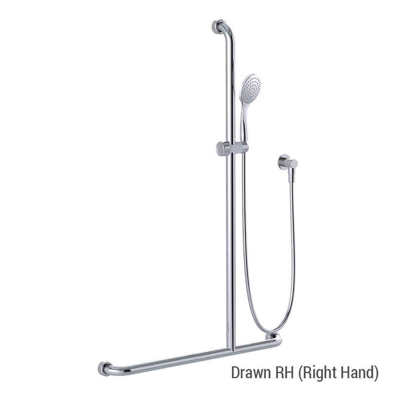 Conserv Hygienic Seal® Glide Slide "Inverted T" Shower Kit Chrome