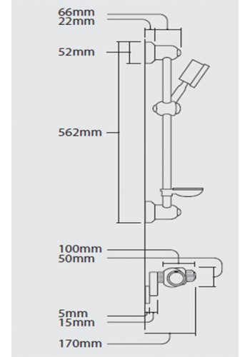 Quoss Giraffe Rail Shower