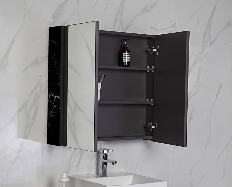 SHAVING CABINET WITHOUT SIDE BOARDS 1200MM glacier black