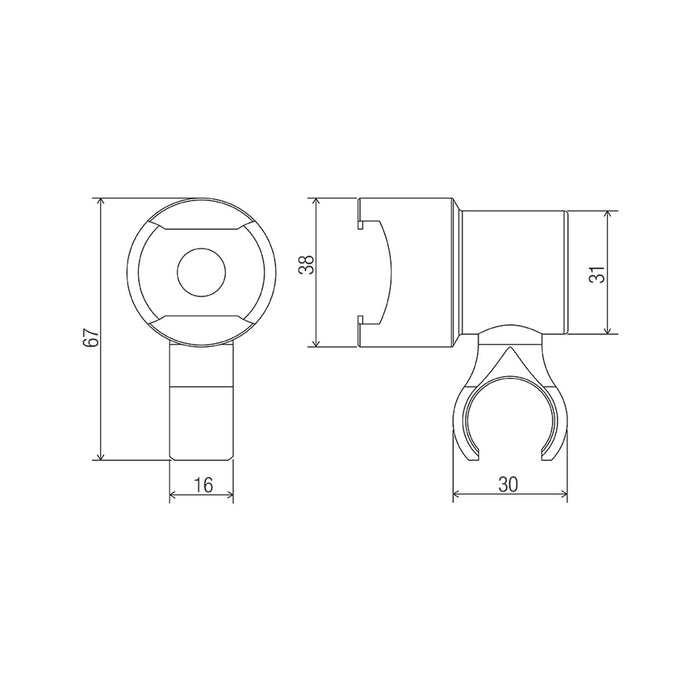 Conserv Crystal Friction Slide Handpiece Cradle