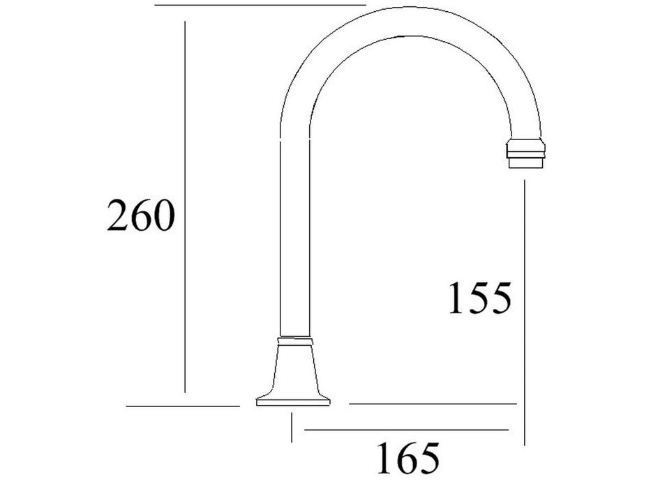 Millennium Tradesman Hob Spa Spout