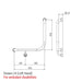 Conserv Hygienic Seal® 90° Ambulant & Accessible Grab Rail 450mm x 450mm