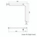 Conserv Hygienic Seal® Corner Grab Rail 800mm x 800mm