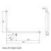 Conserv Hygienic Seal® 90° Accessible Grab Rail with Toilet Paper Holder 960mm x 600mm