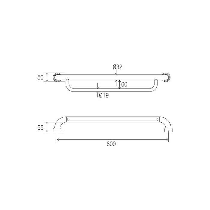 Conserv Hygienic Seal® Towel Grab Rail 