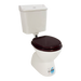 Johnson Suisse  Colonial Feature S Trap Toilet Suite, Mahogany Seat