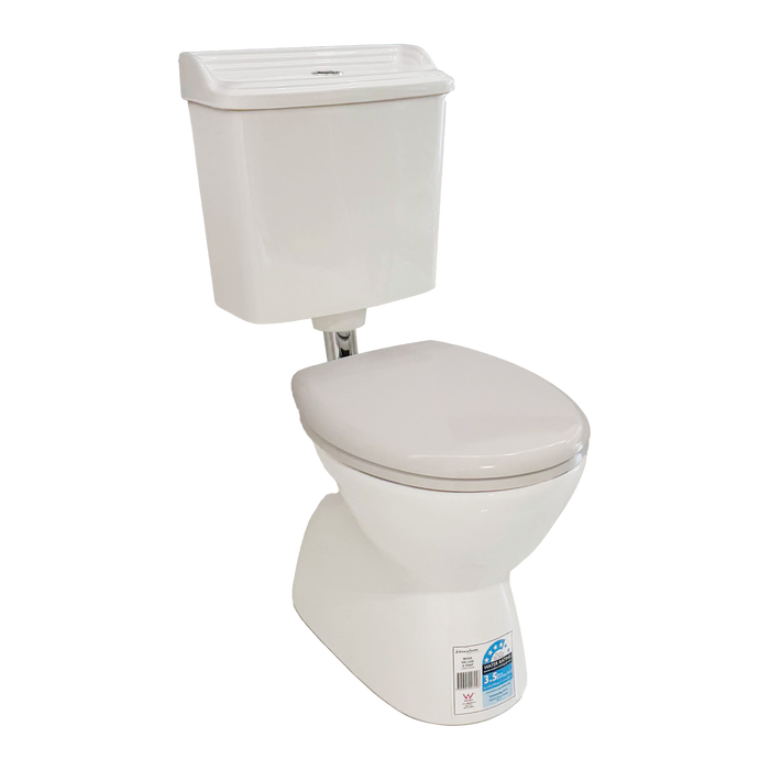 Johnson Suisse Colonial Feature S Trap Toilet Suite, White Seat