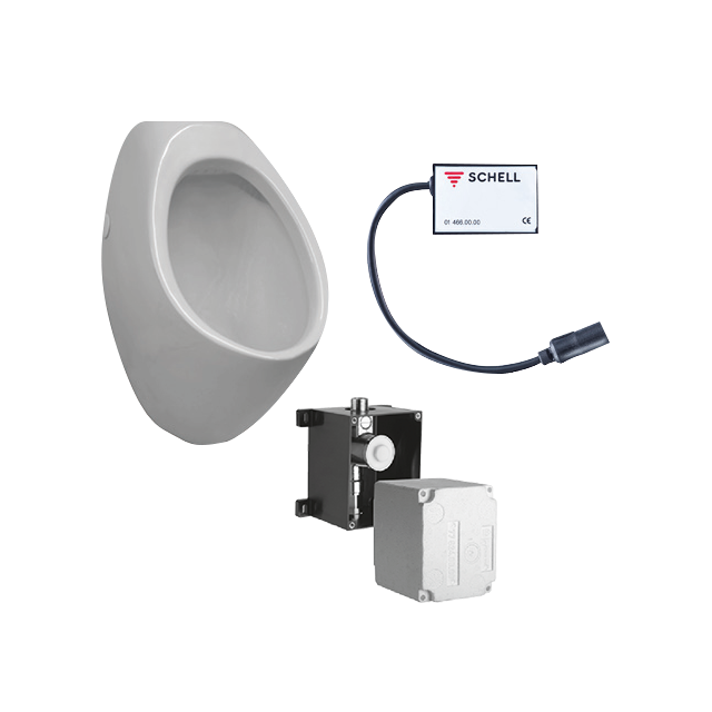 Johnson Suisse Life Back Entry Electronic Urinal Complete Suite
