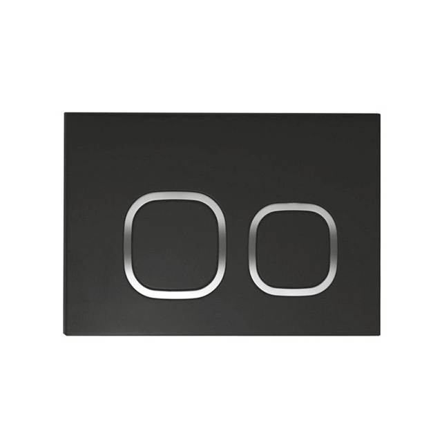 Johnson Suisse In-wall Econoflush Rectangle Button Circle Black