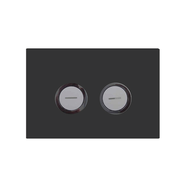 Johnson Suisse In-wall Econoflush Air Button Flat Pneumatic Black