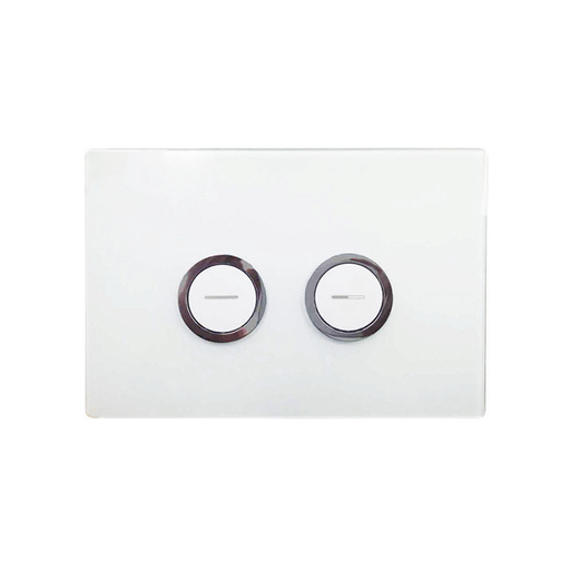 In-wall Econoflush Air Button Flat Pneumatic Polished Chrome