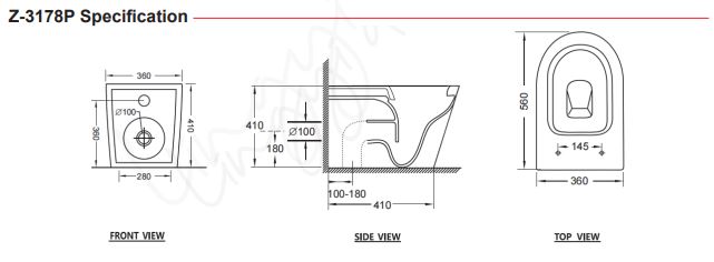 Zumi Java Floor Standing Wall Faced Pan