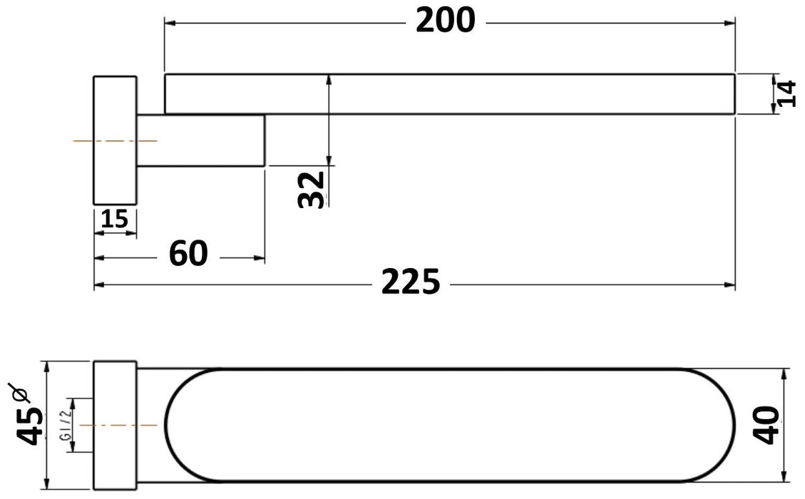 Millennium Kiato Swivel Bath Spout