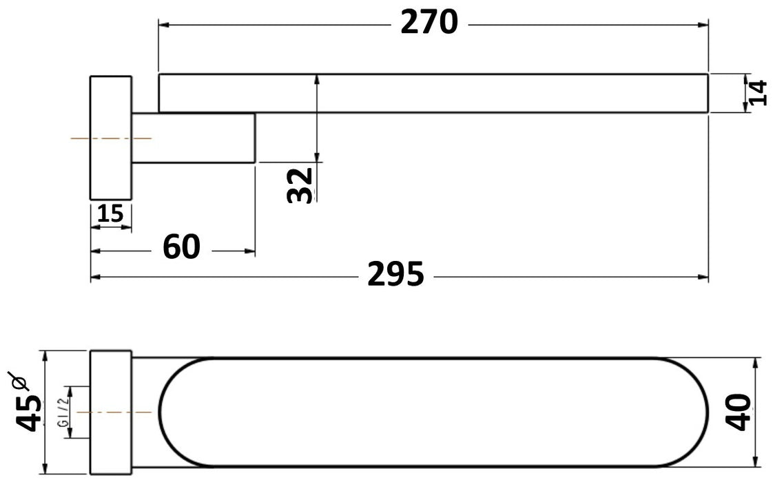 Millennium Kiato Swivel Bath Spout