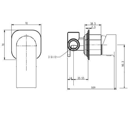 Millennium Kiato Shower Mixer