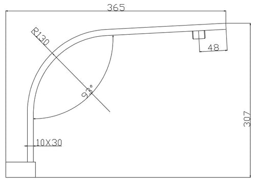 Millennium Kiato Hi Rise Shower Arm