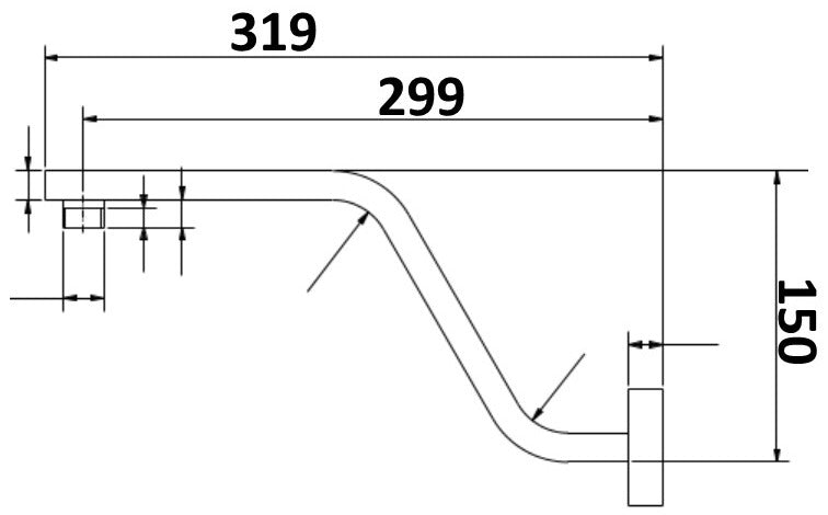 Millennium Kiato Raised Wall Arm