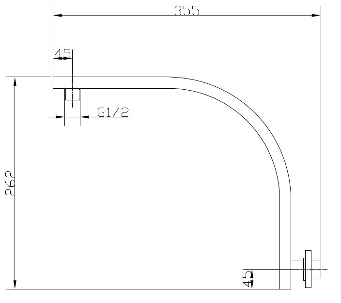 Millennium Kiato Raised Shower Arm