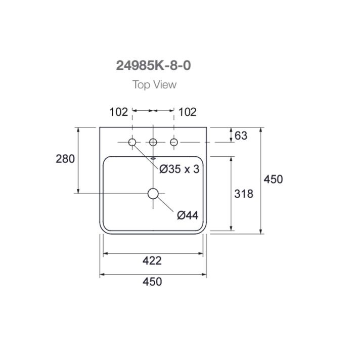 Kohler Forefront Wall Hung Basin