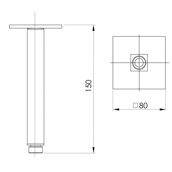 Phoenix Lexi Ceiling Arm 150mm