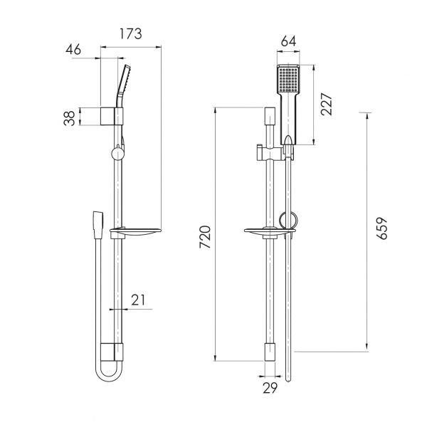 Phoenix Lexi Rail Shower