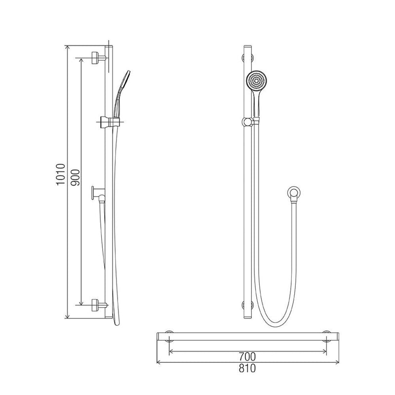 Conserv Linear Friction Slide Inverted "T" Shower Kit