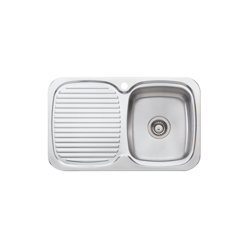 Oliveri Lakeland Single Bowl Sink With Drainer 770mm