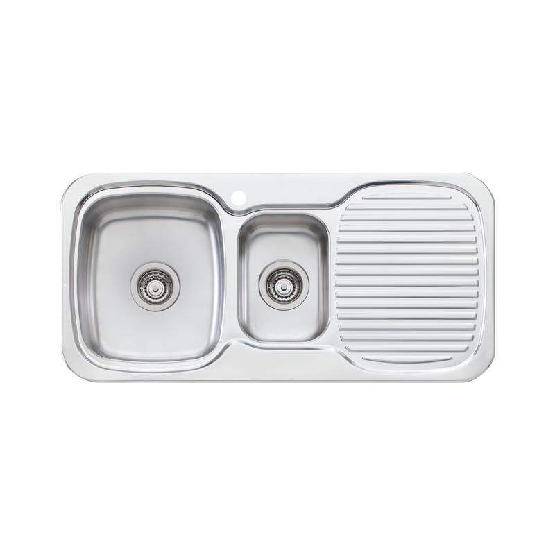 Oliveri Lakeland 1 & 1/2 Bowl Sink With Drainer 980mm