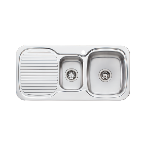 Oliveri Lakeland 1 & 1/2 Bowl Sink With Drainer 980mm