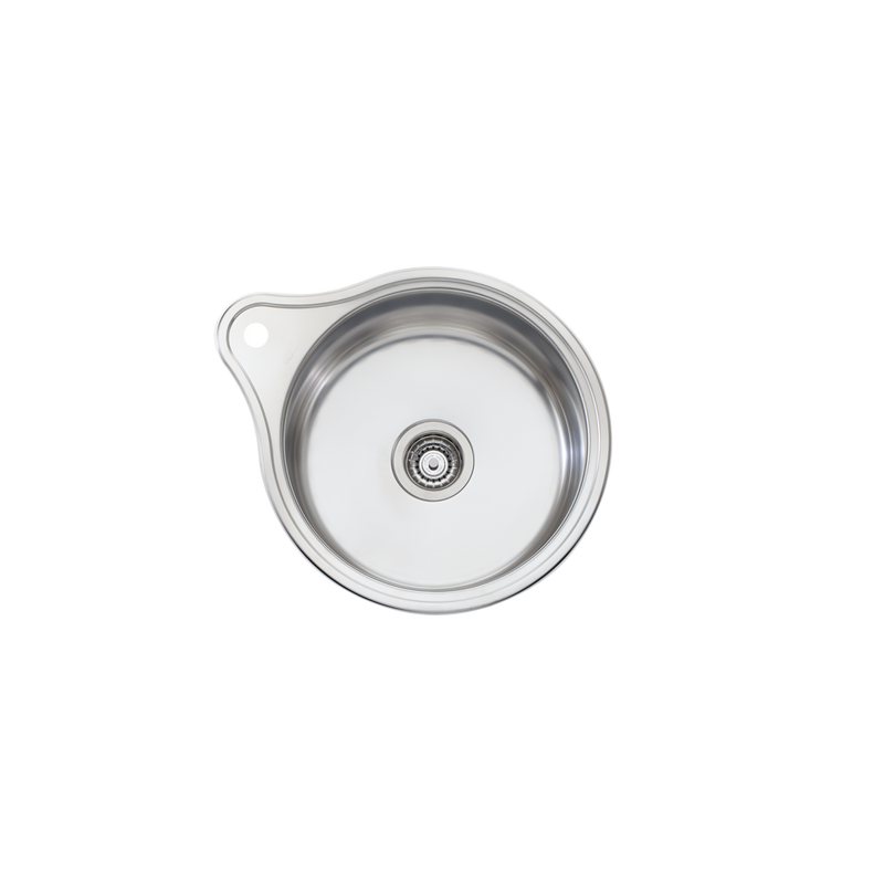 Oliveri Solitaire Round Bowl Sink With Tap Landing