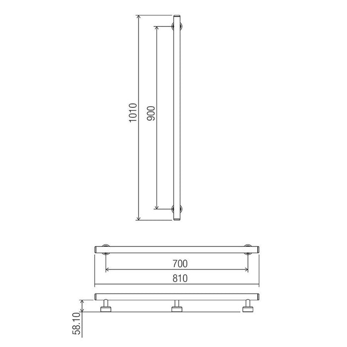 Conserv Linear Shower Recess Grab Rail Kit