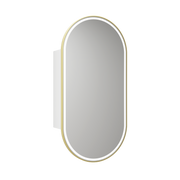 Aulic Beau Monde Oblong LED Shaving Cabinet matte white 