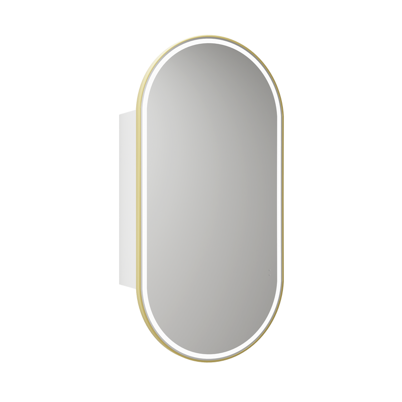 Aulic Beau Monde Oblong LED Shaving Cabinet matte white 