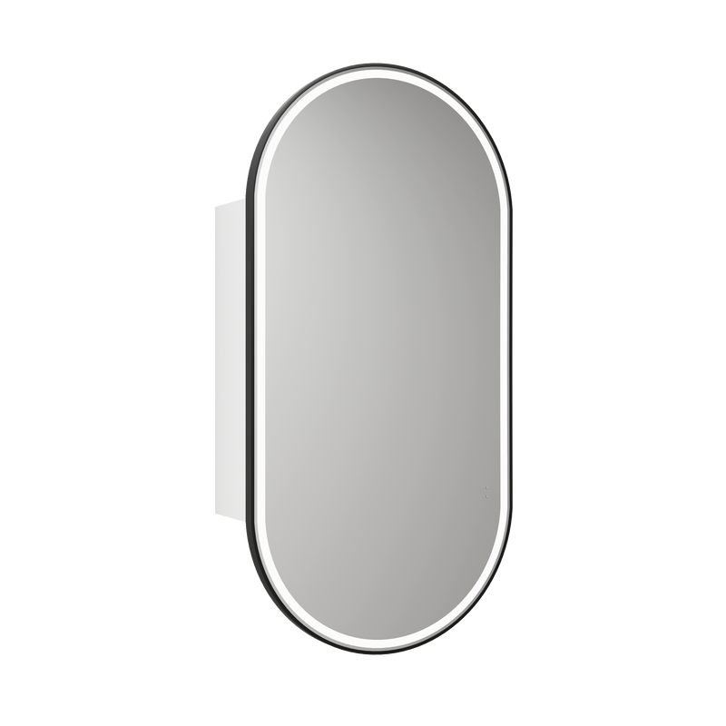 Aulic Beau Monde Oblong LED Shaving Cabinet matte white black