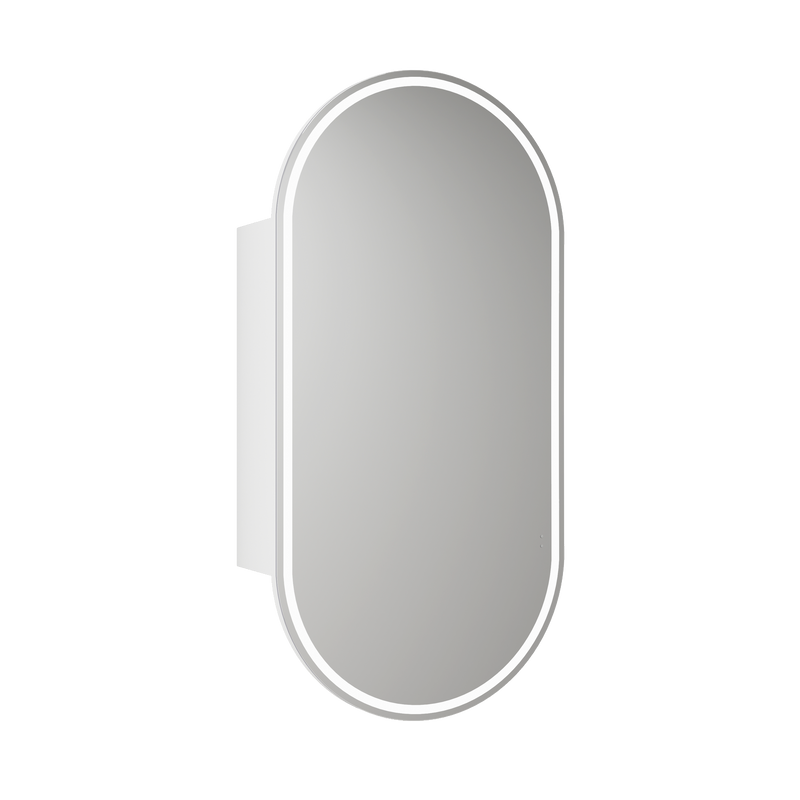 Aulic Beau Monde Oblong LED Shaving Cabinet matte white 