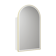 Aulic Canterbury Arch LED Carita Shaving Cabinet brushed gold