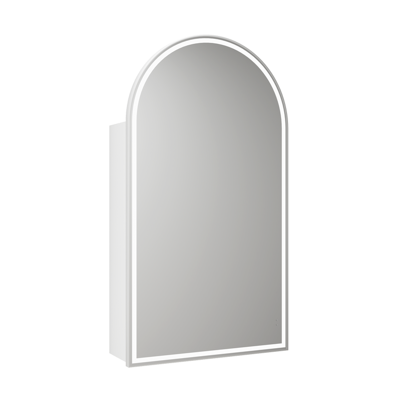 Aulic Canterbury Arch LED Carita Shaving Cabinet brushed nickel