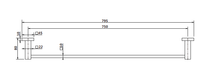 MODERN NATIONAL Lux Single Towel Rail 750mm
