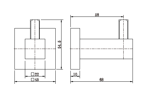 Modern National Lux Single Robe Hook